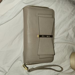 Betsy Johnson logo wristlet wallet